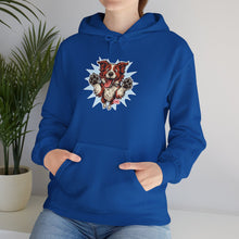 Load image into Gallery viewer, Playful Red and White Border Collie Animal Print Hoodie - Cozy Unisex Sweatshirt, Cute Gift for Pet Lovers
