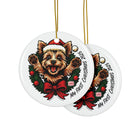 Holiday Ceramic Ornaments, Personalized Yorkie Decor, Dog Lovers Christmas, My First Christmas 2025