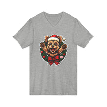 Load image into Gallery viewer, Joyful Christmas Yorkie Tee, Holiday T-Shirt, Festive Pet Shirt, Merry Christmas Top, Unisex Dog Lover Gift