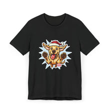 Load image into Gallery viewer, Funny Yellow Labrador Retriever Dog Christmas T-Shirt, Unisex Holiday Tee, Cute Pet Shirt, Dog Lover Gift, Santa Dog Design, Festive Apparel