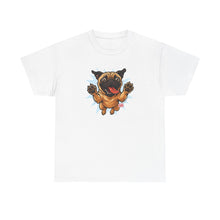 Load image into Gallery viewer, Playful Pug Unisex Tee - Fun Pet Lover T-Shirt, Gift for Dog Owners, Casual Attire, Animal Enthusiast Apparel, Cute Graphic Tee