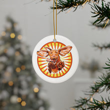 Load image into Gallery viewer, Vizsla Dog Lover's Ceramic Christmas Ornaments, 2-Sided Dog Themed Holiday Decor - Pet Lover Gift, Personalized Ornament, Doggie Home Decor