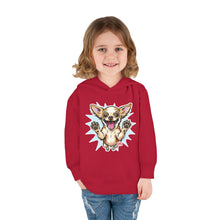 Load image into Gallery viewer, Happy Jumping Chihuahua Toddler Hoodie | Cute Dog Paw Print Design