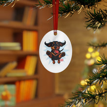 Load image into Gallery viewer, Dachshund Lover's Metal Ornament, Personalized Pet Memorial Decor, Holiday Keepsake, Unique Gift for Dog Owners, Christmas Decoration