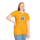 OMG Red Nose Pitbull Unisex Softstyle Shirt - A Happy and Excited Pit Bull on a High Quality Shirt for Dog Lovers