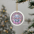 Personalized Blue Nose Pitbull Mom Ceramic Ornament