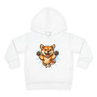 Toddler Hoodie — Playful Jumping Shiba Inu Puppy