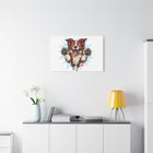 Happy Border Collie Illustration Canvas | Matte Stretched 1.25"
