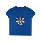 Cute Dog Lover V-Neck T-Shirt, Pet Lover Gift, Animal Rescue Tee, Red and White Border Collie Dog Mom Shirt