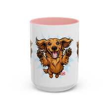 Load image into Gallery viewer, Happy Dachshund Jumping Mug | Accent Coffee Mug, 11oz 15oz