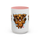 Happy Dachshund Jumping Mug | Accent Coffee Mug, 11oz 15oz
