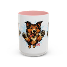 Load image into Gallery viewer, Playful Collie Puppy Accent Coffee Mug - Perfect Gift for Dog Lovers, Pet Owners, Animal Enthusiasts, Birthday, Holidays