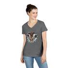 Playful German Shorthaired Pointer Dog Graphic V-Neck T-Shirt, Casual Wear, Pet Lover Gift, GSP Mom Shirt, Birthday Gift