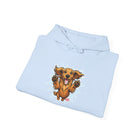 Happy Leaping Dachshund Illustration Hoodie | Smiling Dog Art