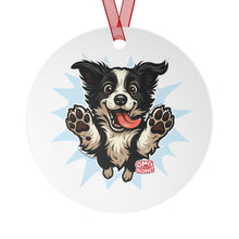 Load image into Gallery viewer, Metal Ornaments for Border Collie Lovers, Cute Pet Decoration, Personalized Holiday Gift, Customizable Dog Ornament, Pet Memorial Keepsake