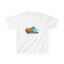 Load image into Gallery viewer, Kids Dog Lover Tee - Life is Golden, Cute Pet Shirt, Gift for Golden Retriever Lovers, Birthday Present, Summer Wear, Fun Casual Top