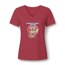 Load image into Gallery viewer, Emotional Support Human - Golden Retriever - Bella Womens V-Neck