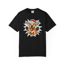Load image into Gallery viewer, Christmas Yellow Labrador Retriever Dog T-shirt, Unisex Holiday Tee, Pet Lover Gift, Festive Animal Shirt, Funny Canine Apparel