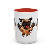 Load image into Gallery viewer, Pug Lover's Accent Coffee Mug, Cute Dog Mug, Pet Gift, Animal Lover's Present, Gift for Dog Owners, Funny Mug
