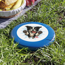 Load image into Gallery viewer, Happy Border Collie Illustration Frisbee | Dog Throwing Disc