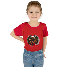 Christmas German Shepherd Puppy Bodysuit for Infants, Cute Baby Outfit, Baby Shower Gift, Infant Christmas Apparel, Adorable  GSD Babywear