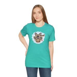 Happy German Shepherd Unisex Jersey Short Sleeve Tee