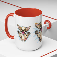 Load image into Gallery viewer, Chihuahua Happy Pup Accent Coffee Mug – Cute Dog Lover Gift (11/15oz)