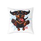 Playful Happy Dachshund Pillow , Multiple size options, Dachshund Lover Gift