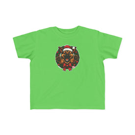 Toddler's Christmas German Shepherd Puppy Tee | Cute Holiday Shirt, Toddler GSD Dog xmas, Kids Holiday Apparel, Winter Fashion, Santa Tee