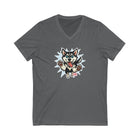 Playful Siberian Husky Dog Graphic V-Neck Tee, Fun Pet Apparel, Gifts for Dog Lovers, Casual Outfit, Birthday Present