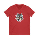 Playful Siberian Husky Dog Graphic V-Neck Tee, Fun Pet Apparel, Gifts for Dog Lovers, Casual Outfit, Birthday Present