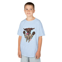 Load image into Gallery viewer, Playful German Shorthaired Pointer Dog Graphic Kids Tee