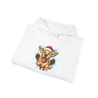 Festive Yellow Labrador Hoodie - Cozy Holiday Sweatshirt, Unique Gift for Christmas, Winter Wear, Cute Yellow Lab, Unisex Hooded Pullover