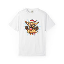 Load image into Gallery viewer, Christmas Yellow Labrador Retriever Dog T-shirt, Unisex Holiday Tee, Pet Lover Gift, Festive Animal Shirt, Funny Canine Apparel