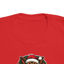 Load image into Gallery viewer, Toddler's Christmas German Shepherd Puppy Tee | Cute Holiday Shirt, Toddler GSD Dog xmas, Kids Holiday Apparel, Winter Fashion, Santa Tee