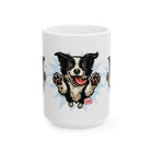 Cheerful Border Collie Dog Lover Mug | Perfect Gift for Pet Owners, Funny Dog Coffee Cup, Ceramic Mug, Animal Lover's Gift, Home Decor