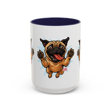 Load image into Gallery viewer, Pug Lover's Accent Coffee Mug, Cute Dog Mug, Pet Gift, Animal Lover's Present, Gift for Dog Owners, Funny Mug
