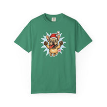 Load image into Gallery viewer, Festive French Bulldog T-shirt, Holiday Shirt, Unisex Tee, Dog Lover Gift, Christmas Apparel, Cute Pet T-shirt