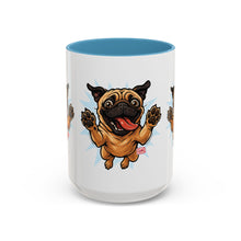 Load image into Gallery viewer, Pug Lover's Accent Coffee Mug, Cute Dog Mug, Pet Gift, Animal Lover's Present, Gift for Dog Owners, Funny Mug