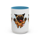 Pug Lover's Accent Coffee Mug, Cute Dog Mug, Pet Gift, Animal Lover's Present, Gift for Dog Owners, Funny Mug
