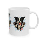 Cheerful Border Collie Dog Lover Mug | Perfect Gift for Pet Owners, Funny Dog Coffee Cup, Ceramic Mug, Animal Lover's Gift, Home Decor