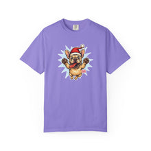 Load image into Gallery viewer, Festive French Bulldog T-shirt, Holiday Shirt, Unisex Tee, Dog Lover Gift, Christmas Apparel, Cute Pet T-shirt