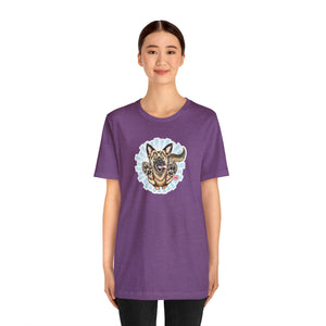 Happy German Shepherd Unisex Jersey Short Sleeve Tee