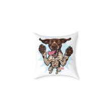 Load image into Gallery viewer, Fun German Shorthaired Pointer Dog Square Canvas Pillow
