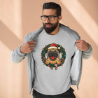 Festive Pug Sweatshirt, Unisex Crewneck, Holiday Gift, Dog Lover Apparel, Christmas Sweater, Cozy Winter Wear