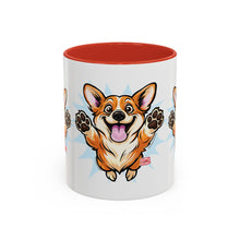 Load image into Gallery viewer, Corgi Coffee Mug - Cute Happy Corgi Accent Mug (11oz)