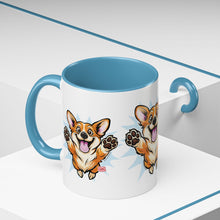 Load image into Gallery viewer, Corgi Coffee Mug - Cute Happy Corgi Accent Mug (11oz)