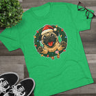 Festive Pug Christmas Tee, Holiday Shirt, Dog Lover Gift, Cute Animal Apparel, Unisex Crew Neck, Unique Christmas Present