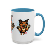 Load image into Gallery viewer, Playful Collie Puppy Accent Coffee Mug - Perfect Gift for Dog Lovers, Pet Owners, Animal Enthusiasts, Birthday, Holidays