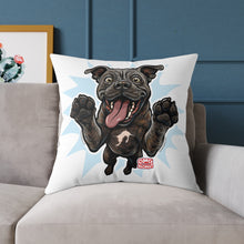 Load image into Gallery viewer, Happy Cane Corso Dog Canvas Pillow, Pet Decor, Dog Lover Gift, Fun Home Accent, Playful Throw Pillow